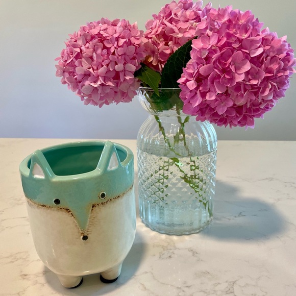 New The Fox Ceramic Succulent Mini Animal Planter Pot blue artistic 🪴 was $70 - Picture 2 of 10